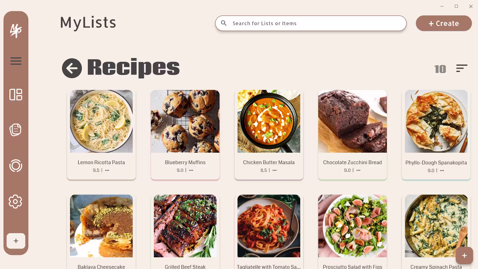 Recipes Preview